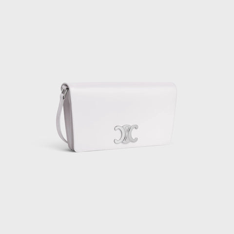 TRAPEZE TRIOMPHE BAG IN SHINY CALFSKIN WHITE