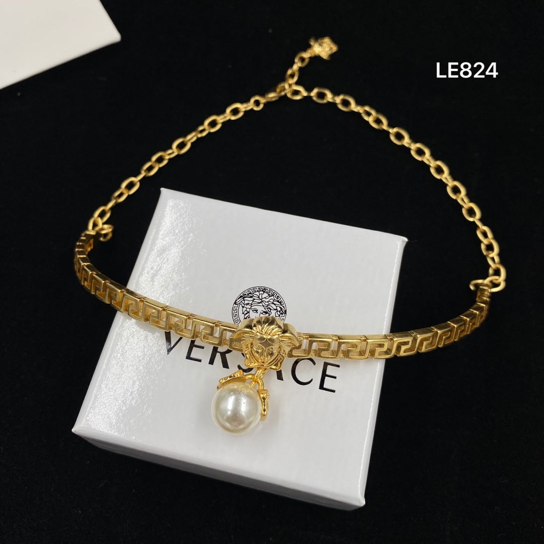 VERSACE Gold Pop Pearl Necklace