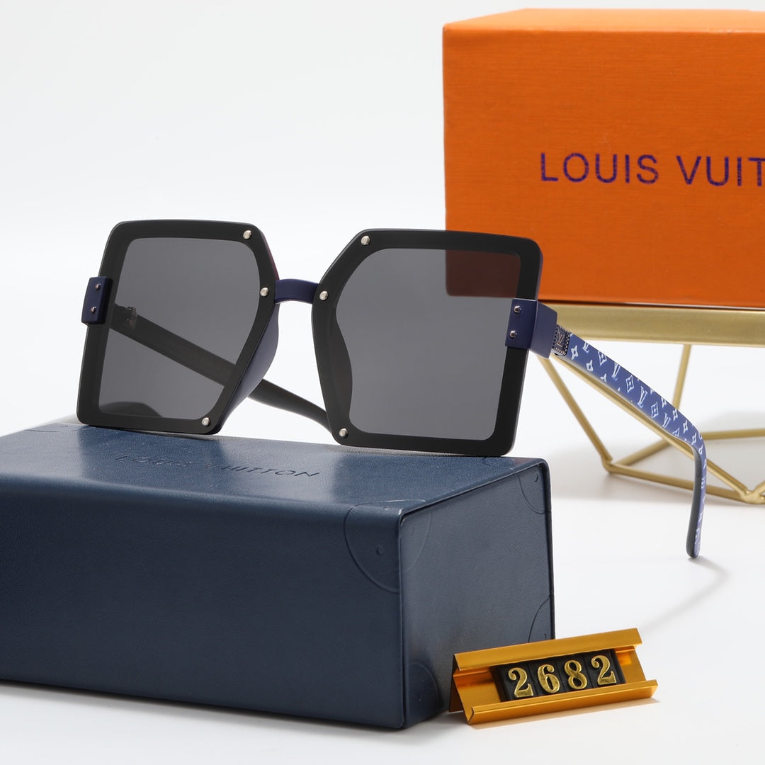 5 colors fashion rivet four-leaf clover print polarized sunglasses