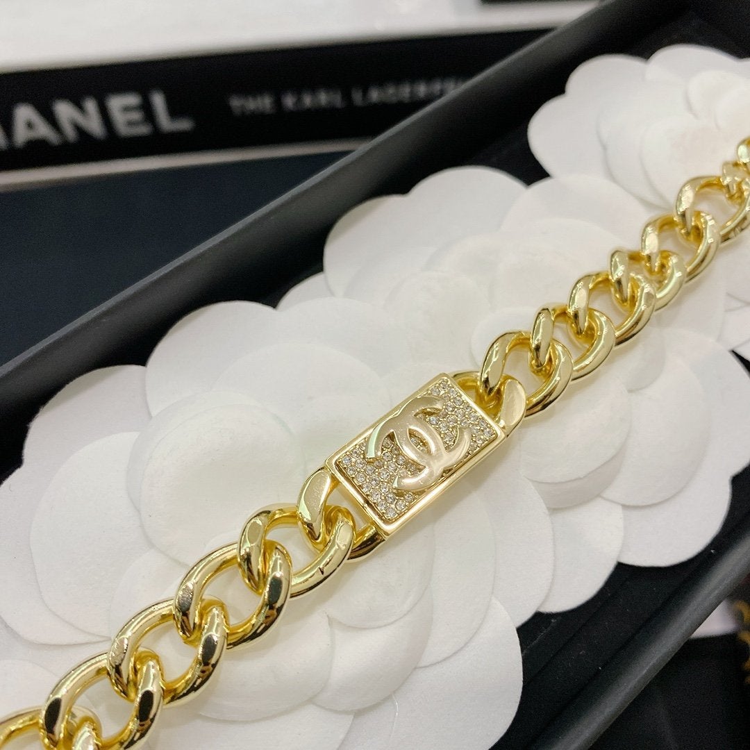 CHANEL Fashion Metal Zircon Bracelet