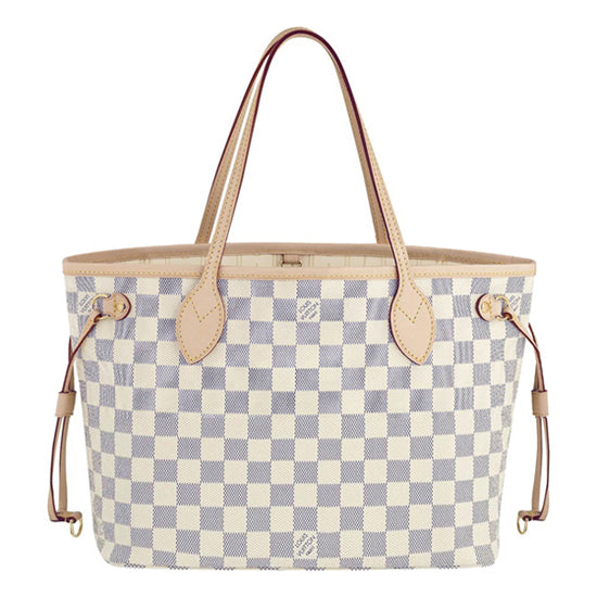 LV N51110 Neverfull PM Shoulder Bag Damier Azur Canvas