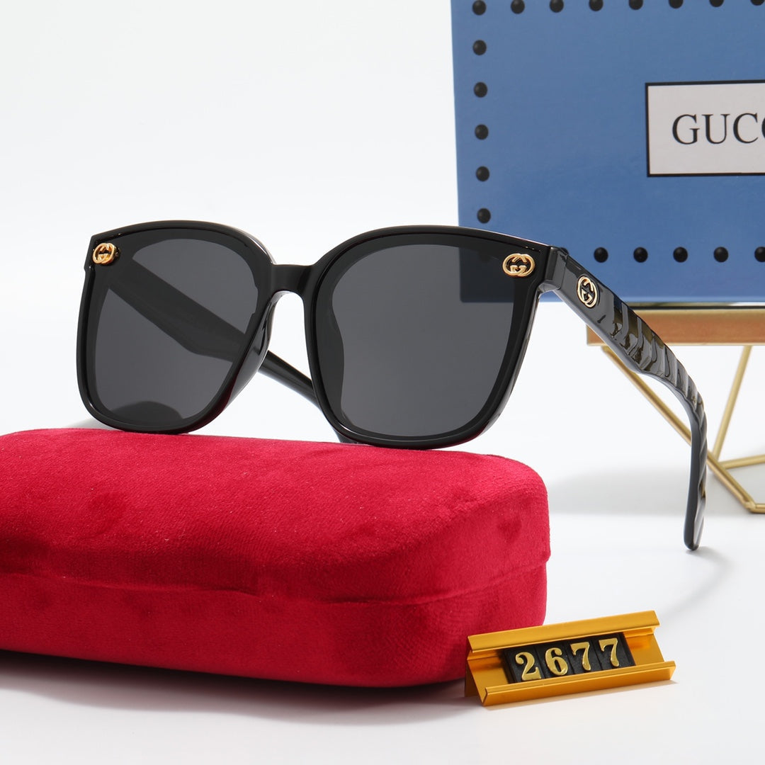 5 Colors Simple Ripple Double G Polarized Sunglasses