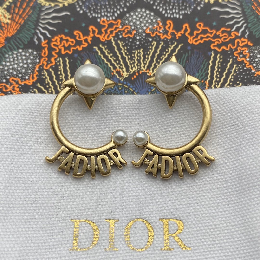 DIOR Fashion Moon Pendant Earrings