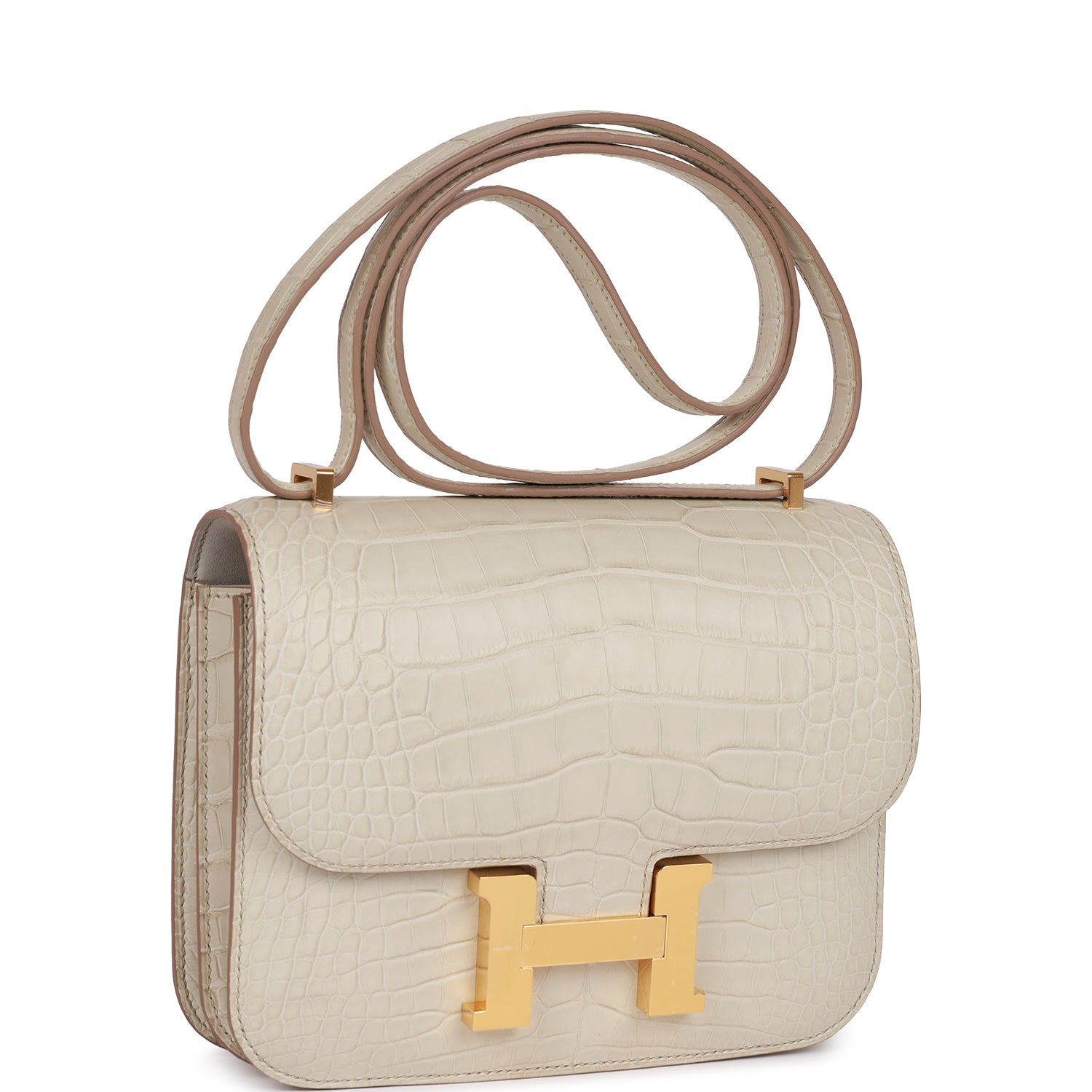 Hermès Constance 18 Beton Matte Alligator Gold Hardware