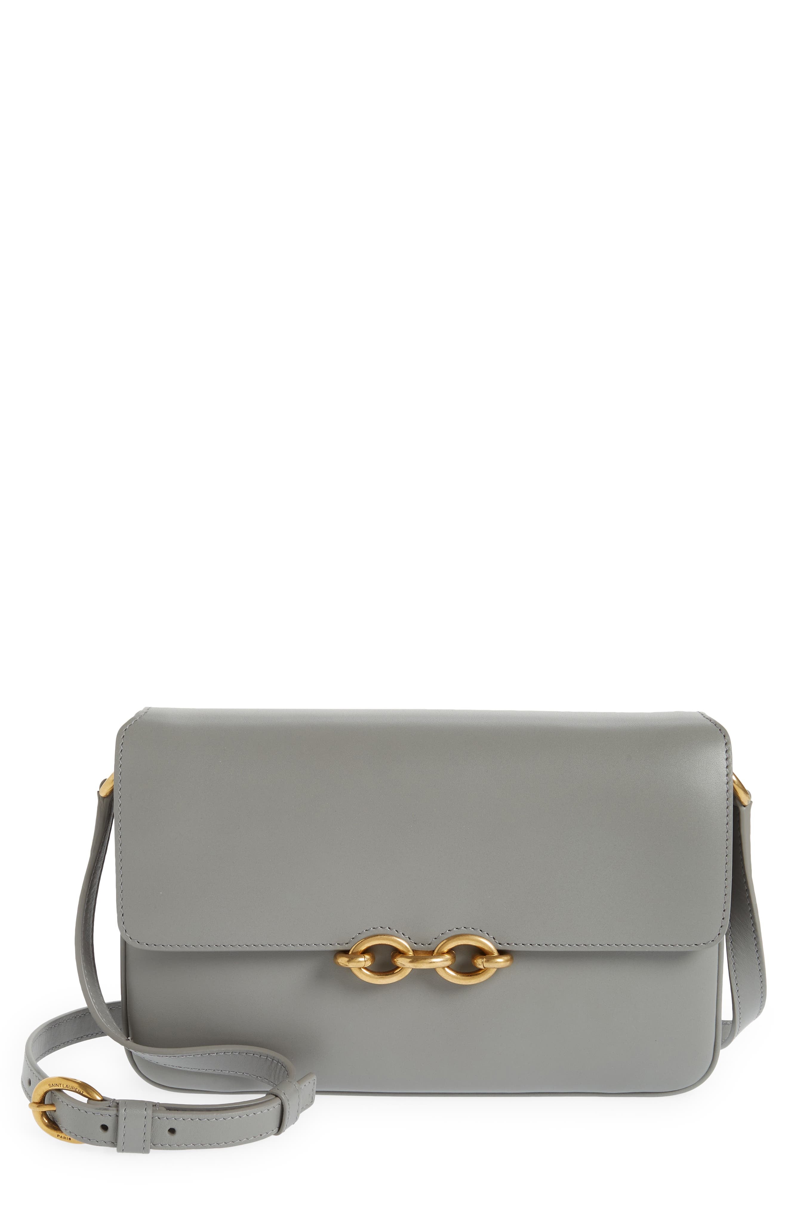 New Trends Le Maillon Satchel in Smooth Leather in Grey