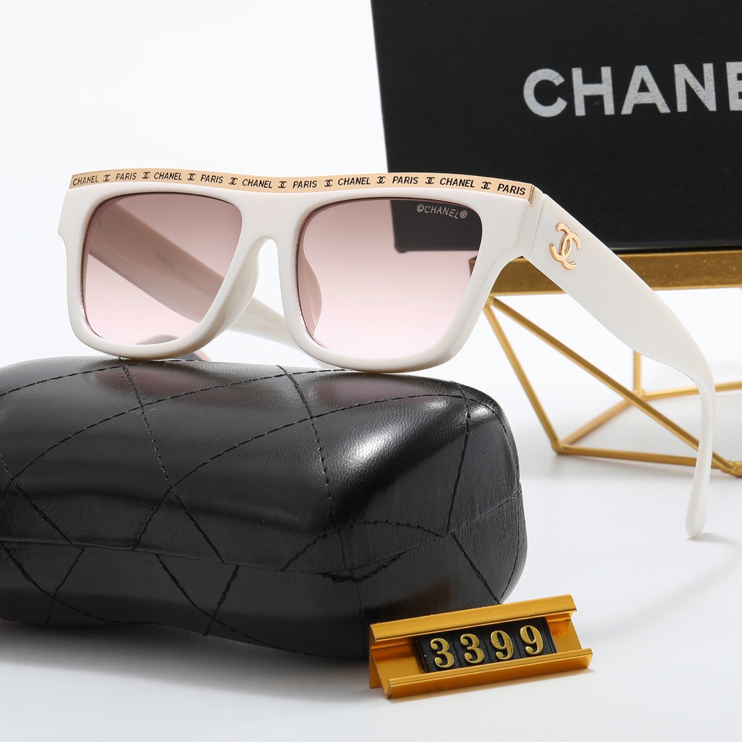 4 color luxury frame letter double c polarized sunglasses