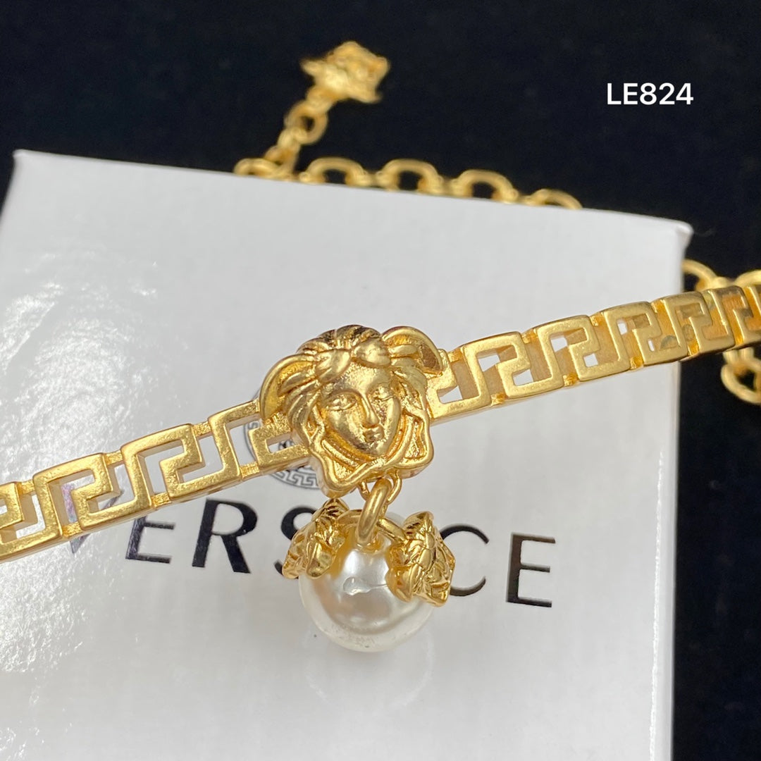 VERSACE Gold Pop Pearl Necklace