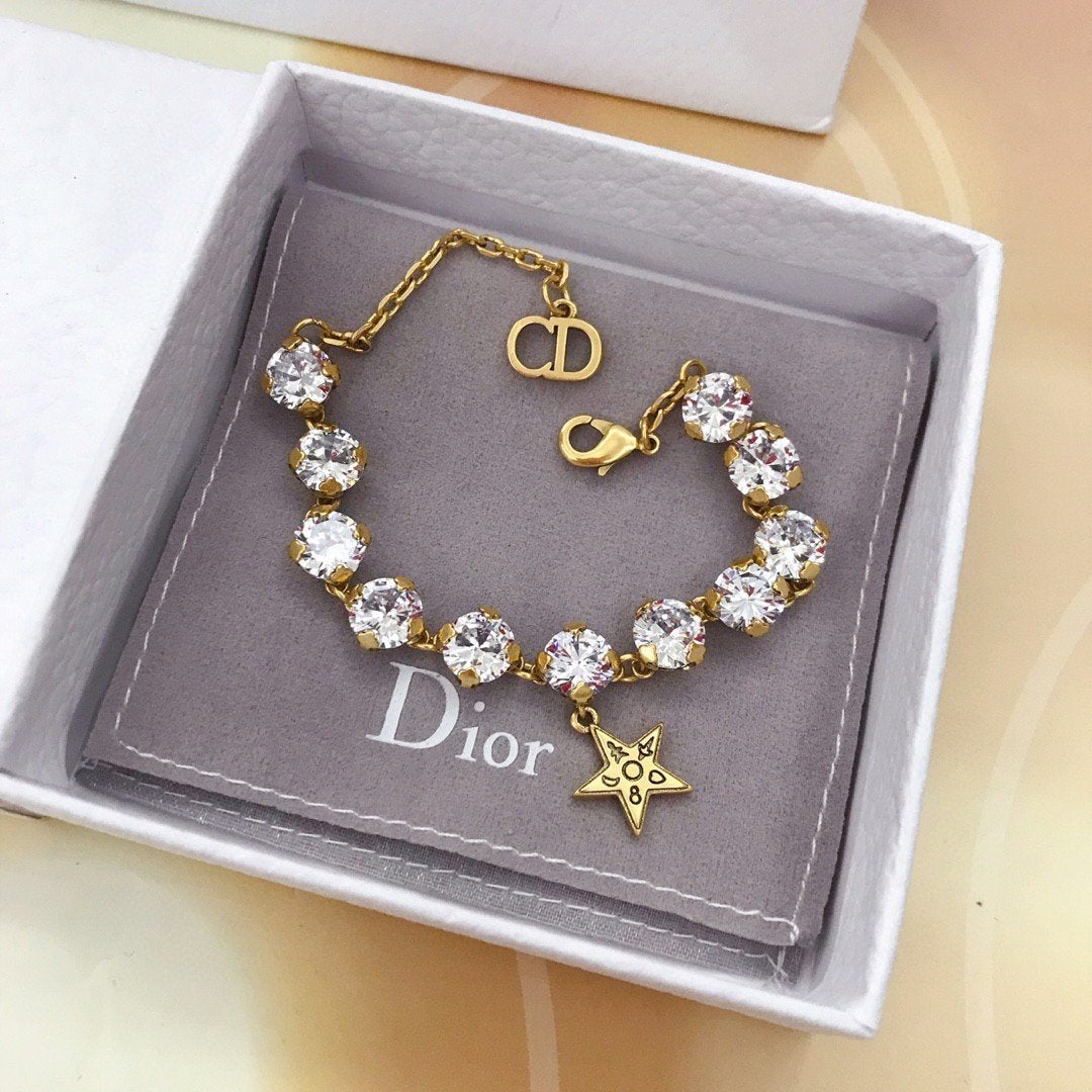 DIOR retro rhinestone bracelet