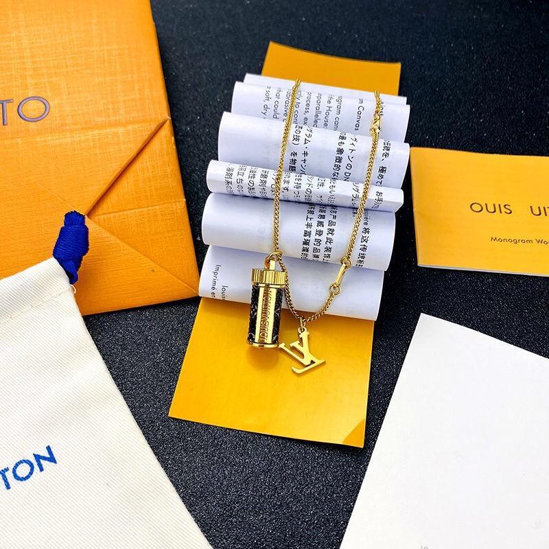 LV Fashion Perfume Bottle Pendant Necklace