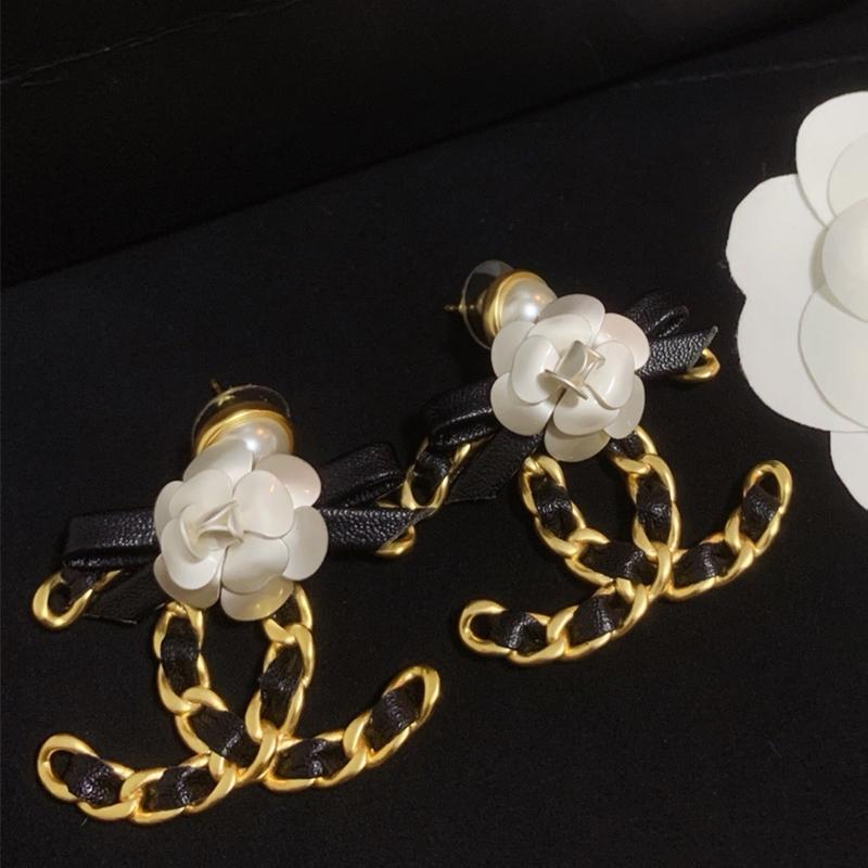 CHANEL Fashion Flower Double C Earrings