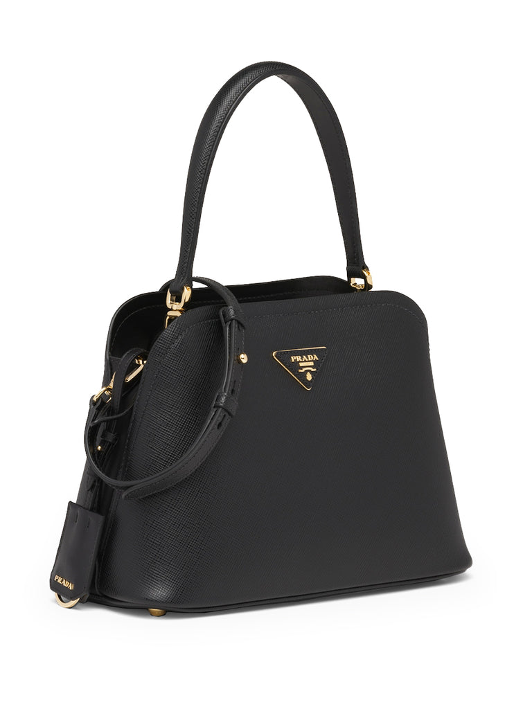 Prada Medium Saffiano Leather Prada Matinée Bag in Black