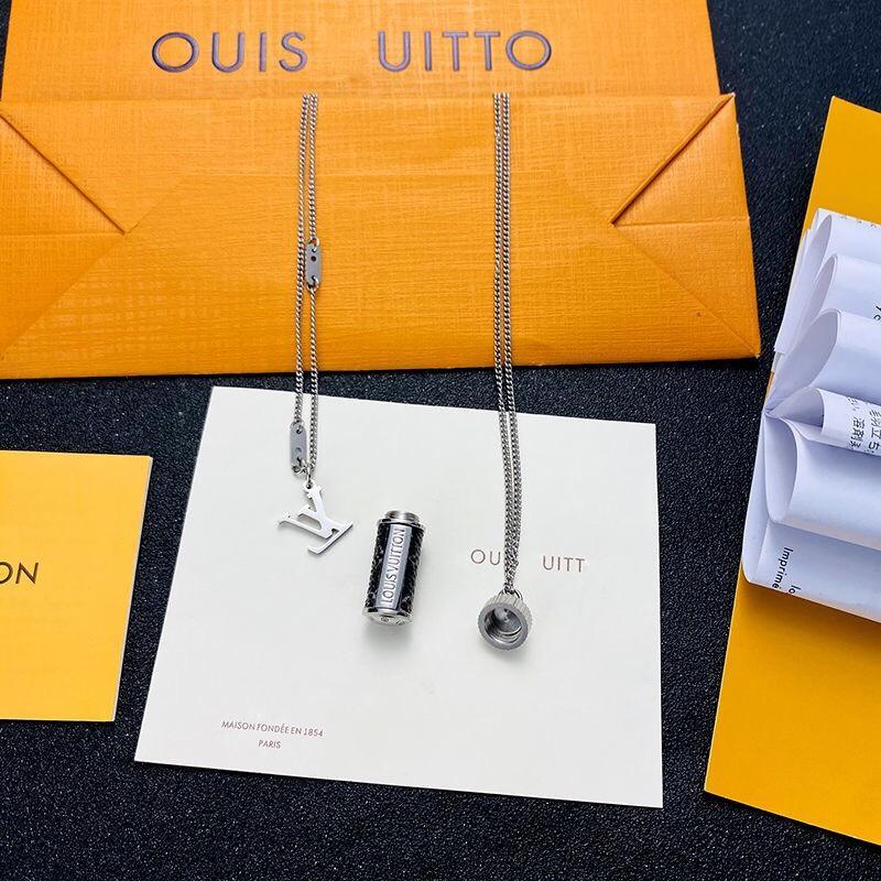 LV Fashion Perfume Bottle Pendant Necklace