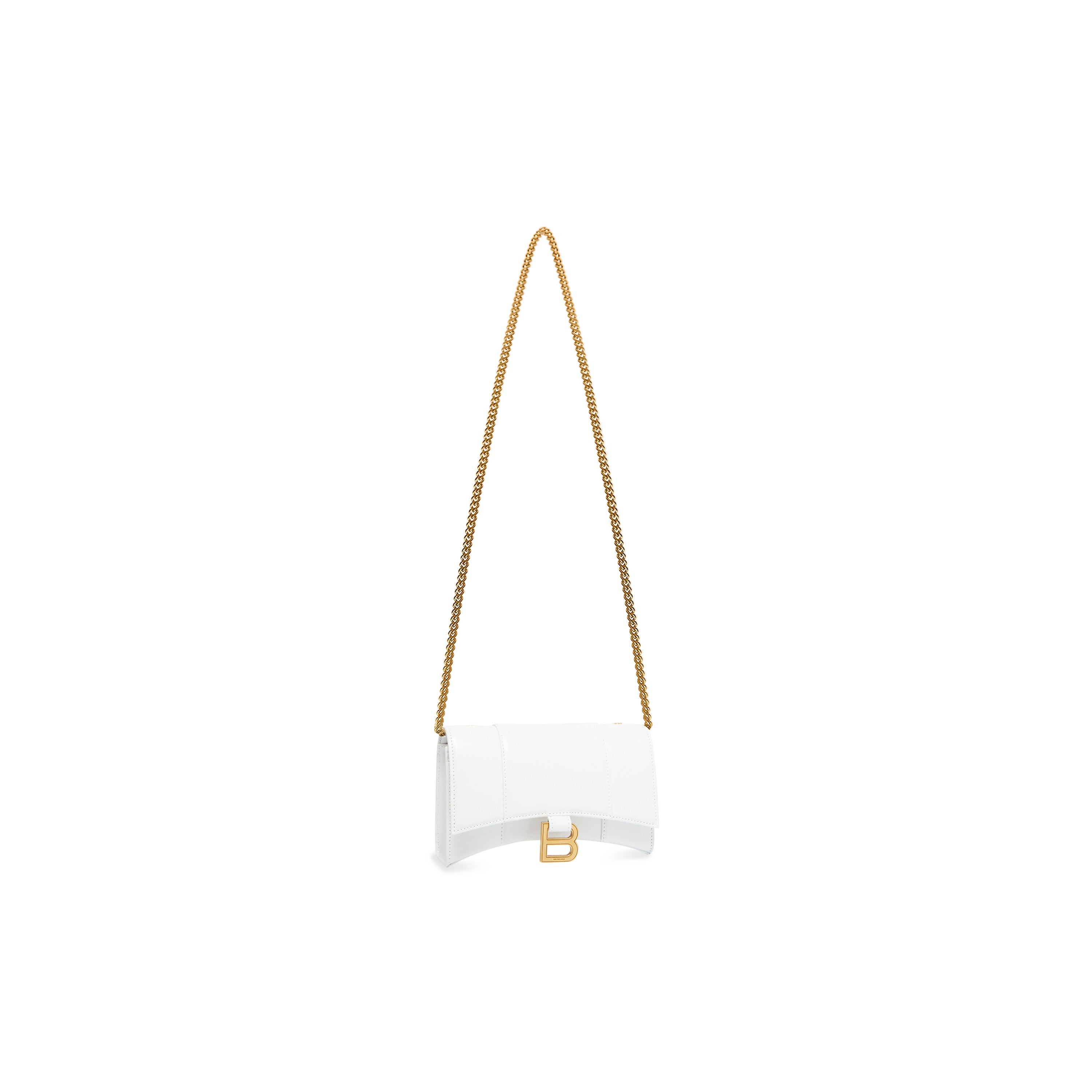 WOMEN'S HOURGLASS WALLET ON CHAIN BOX IN WHITE