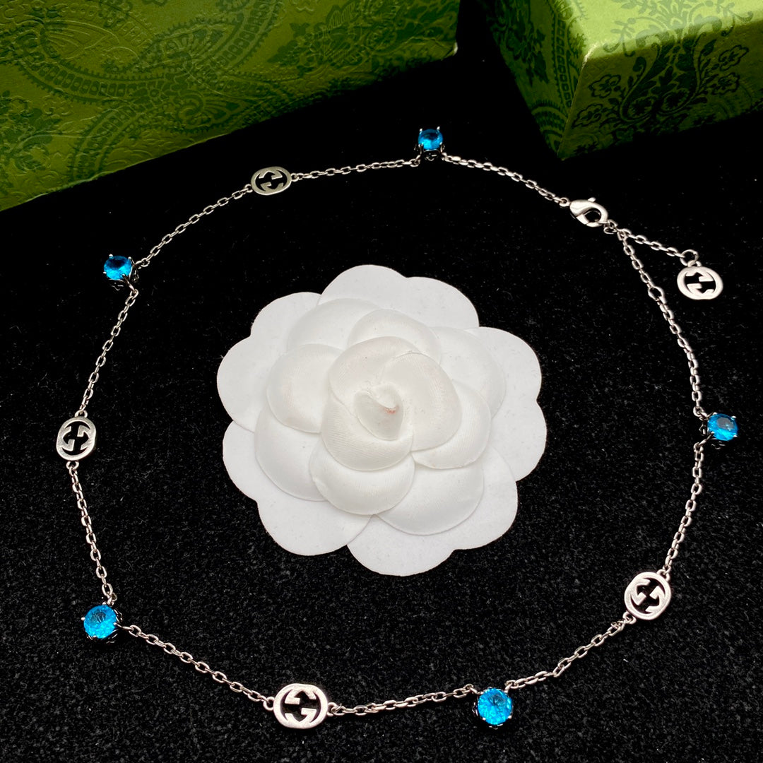 GUCCI Blue Planet Gemstone Necklace