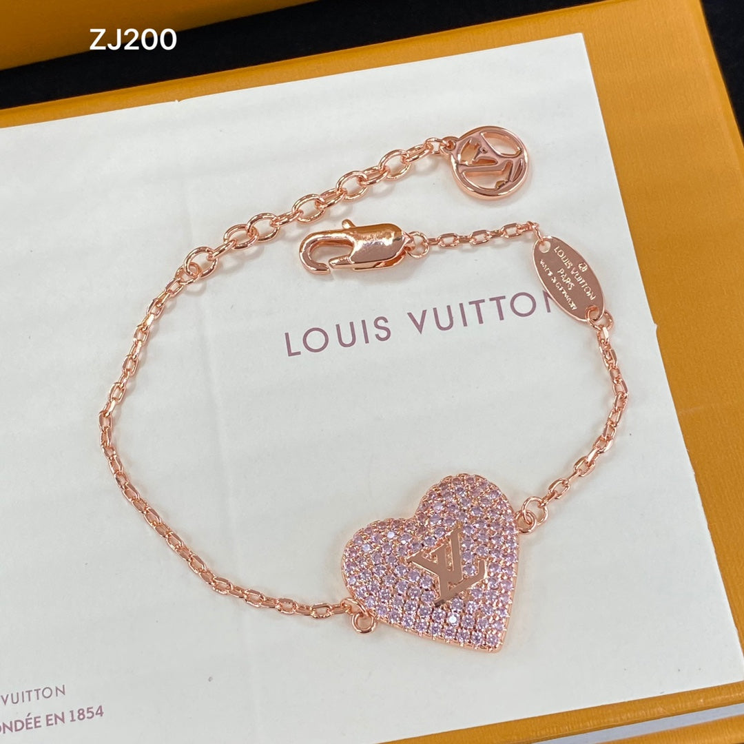 LV New October Trend - Pink Lady Bracelet Earring Set