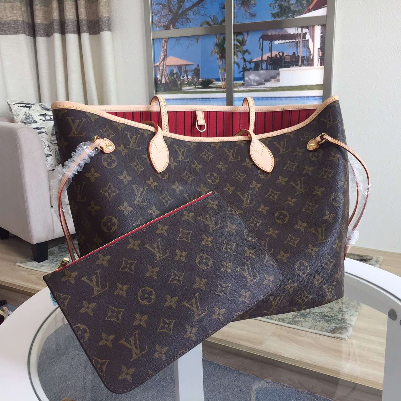 LV MM(medium) Neverfull Bag Monogram Canvas M40996