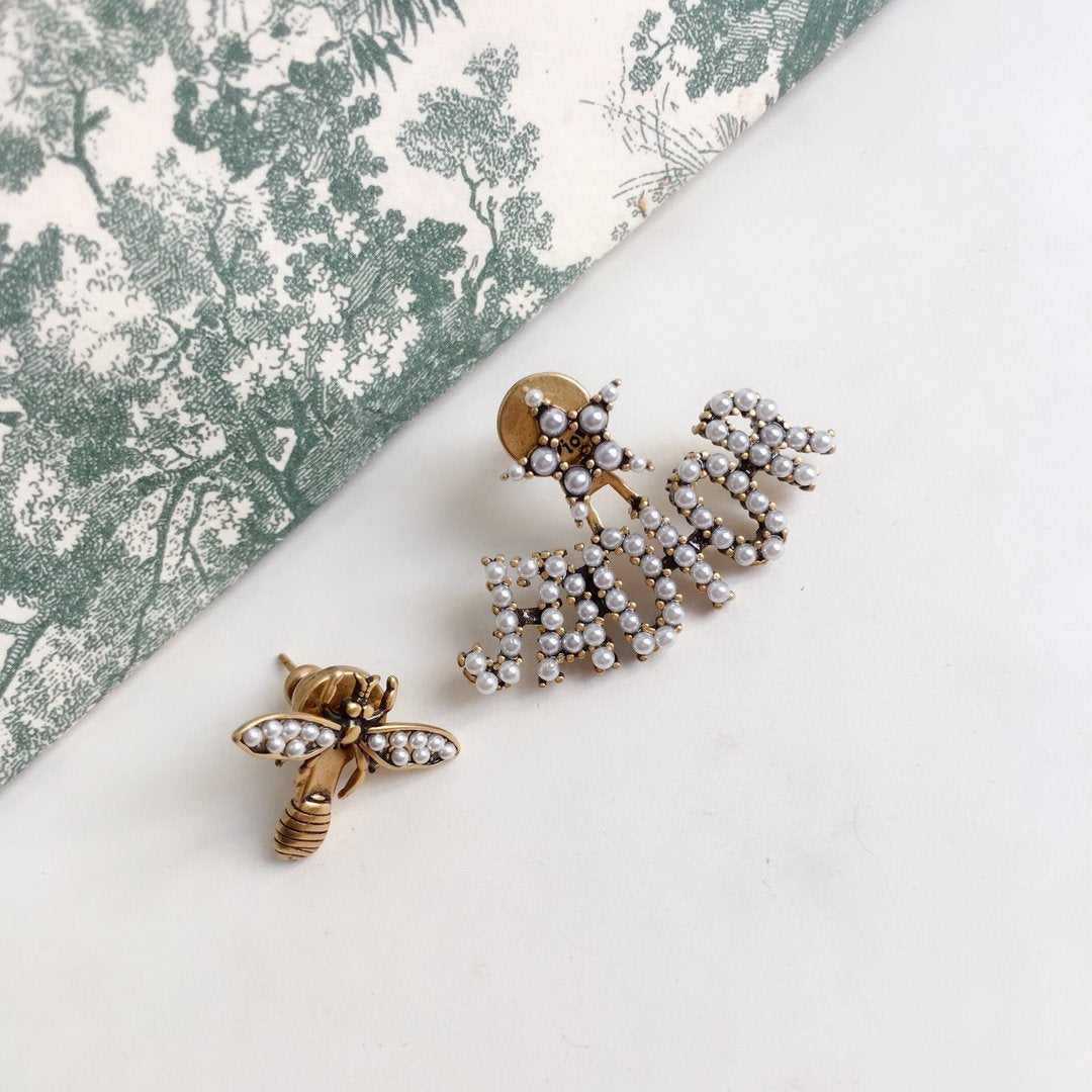 DIOR Luxury pearl honey earrings