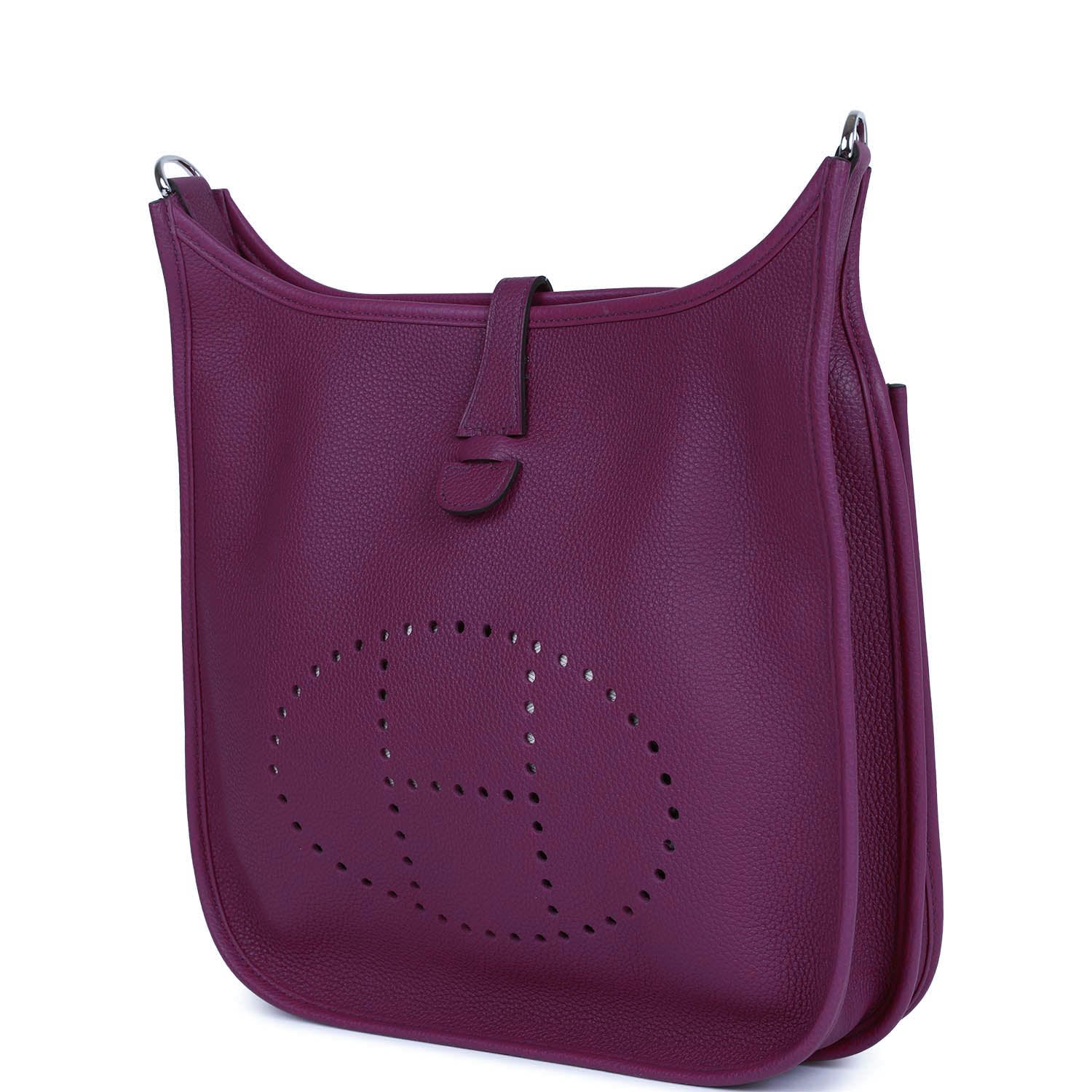 Hermès Evelyne III PM Anemone Clemence Palladium Hardware