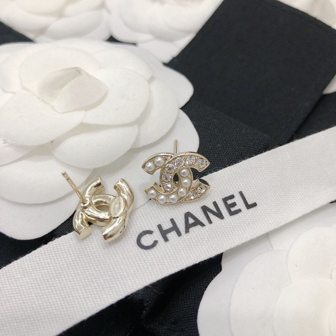 CHANEL Retro Distressed Crystal Earrings with Diamonds