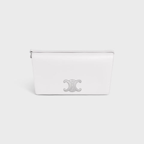 TRAPEZE TRIOMPHE BAG IN SHINY CALFSKIN WHITE