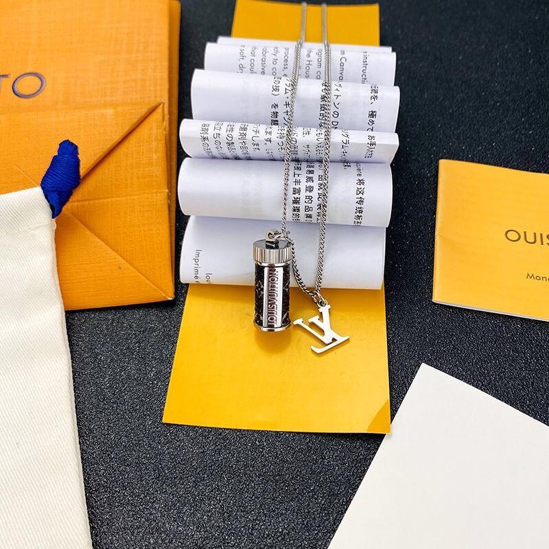 LV Fashion Perfume Bottle Pendant Necklace