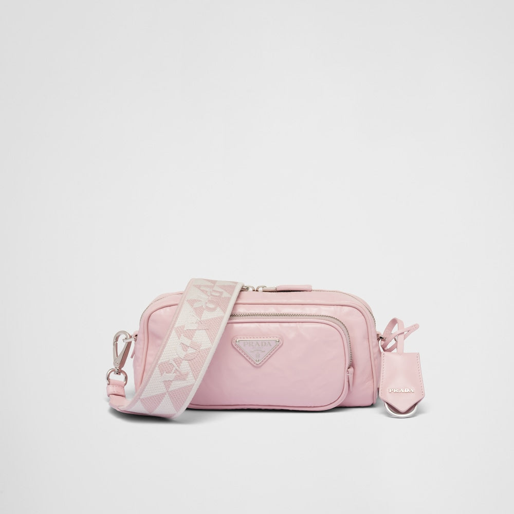 Prada Nappa antique leather multi-pocket shoulder bag - Alabaster Pink