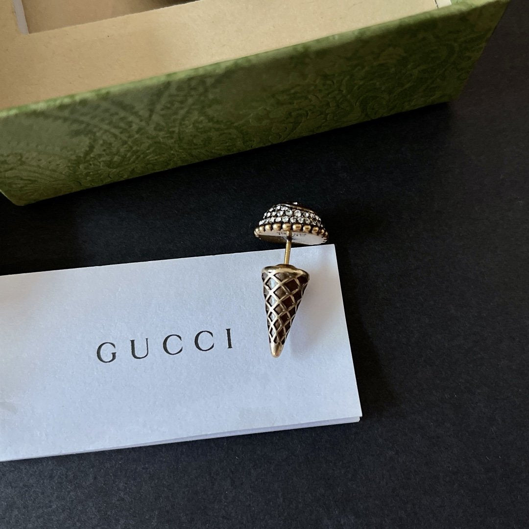 GUCCI retro ice cream rhinestone earrings