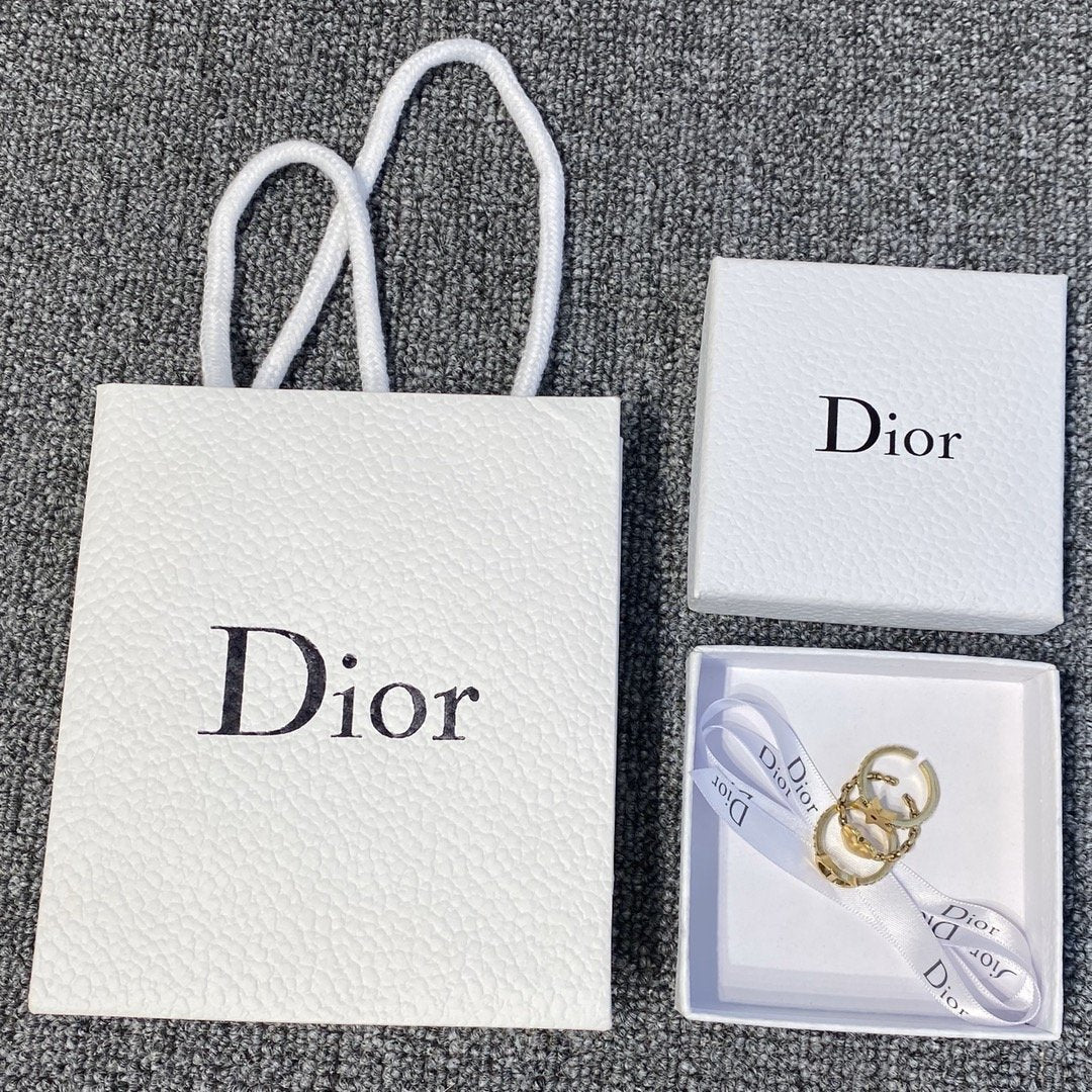 DIOR retro heart-shaped star three-piece ring
