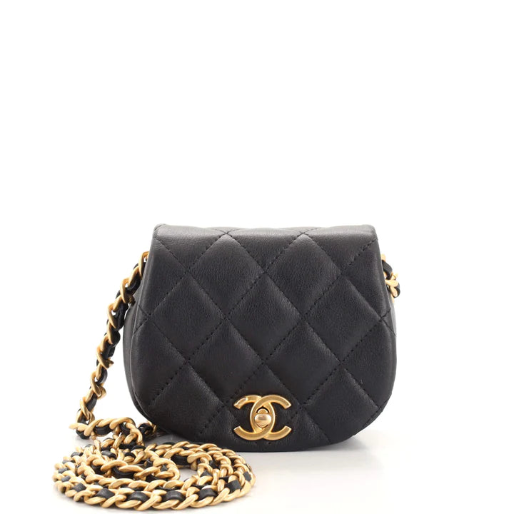 Coco Mail Clutch with Chain Quilted Calfskin Mini