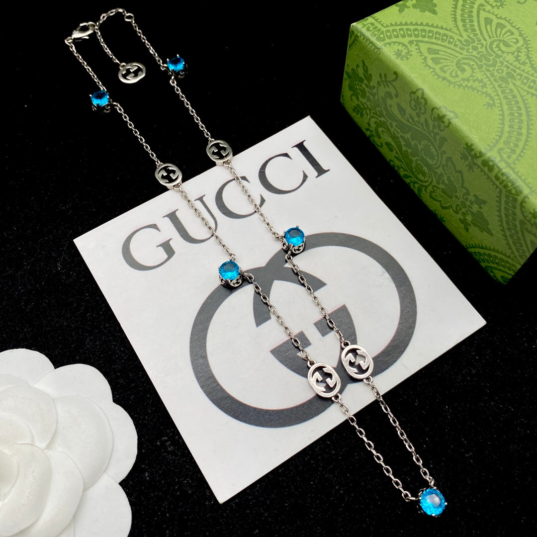 GUCCI Blue Planet Gemstone Necklace