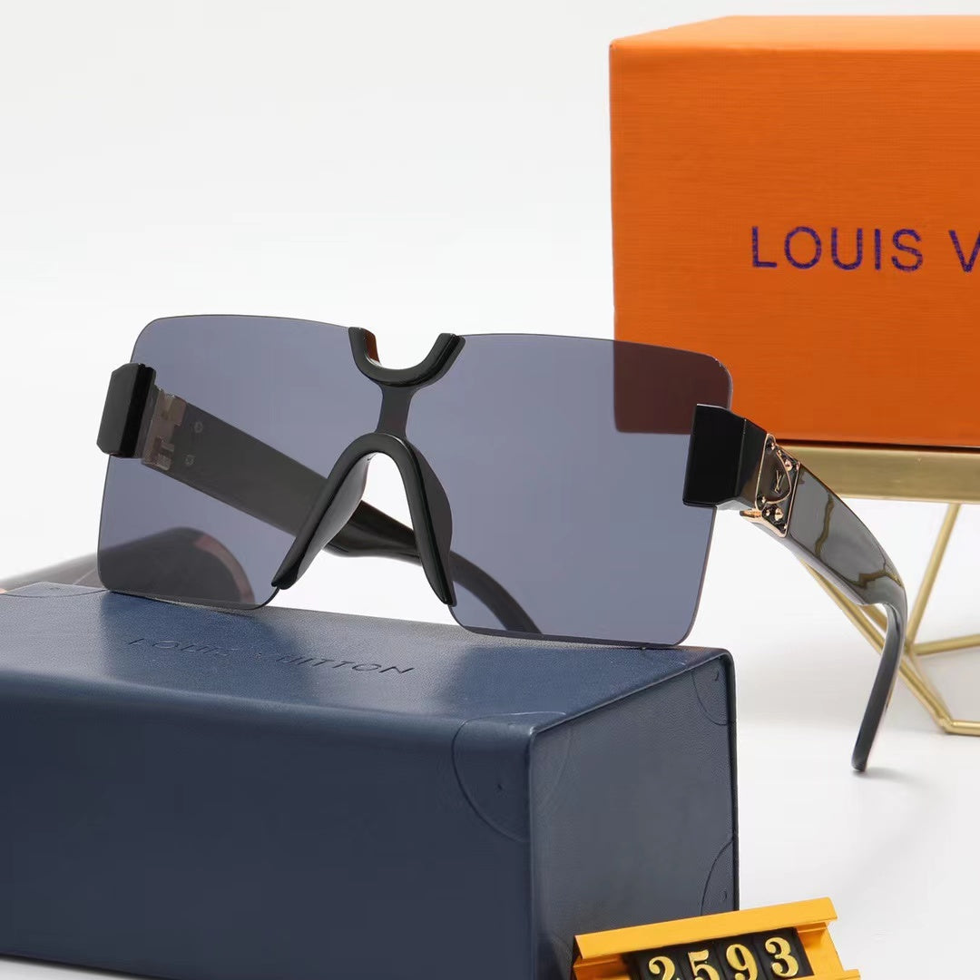 4-color fashion four-leaf clover LV printing lens polarized sunglasses