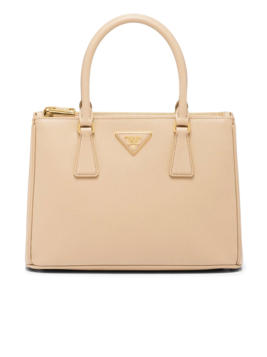 Prada Galleria Saffiano Leather Small Bag in Cameo Beige