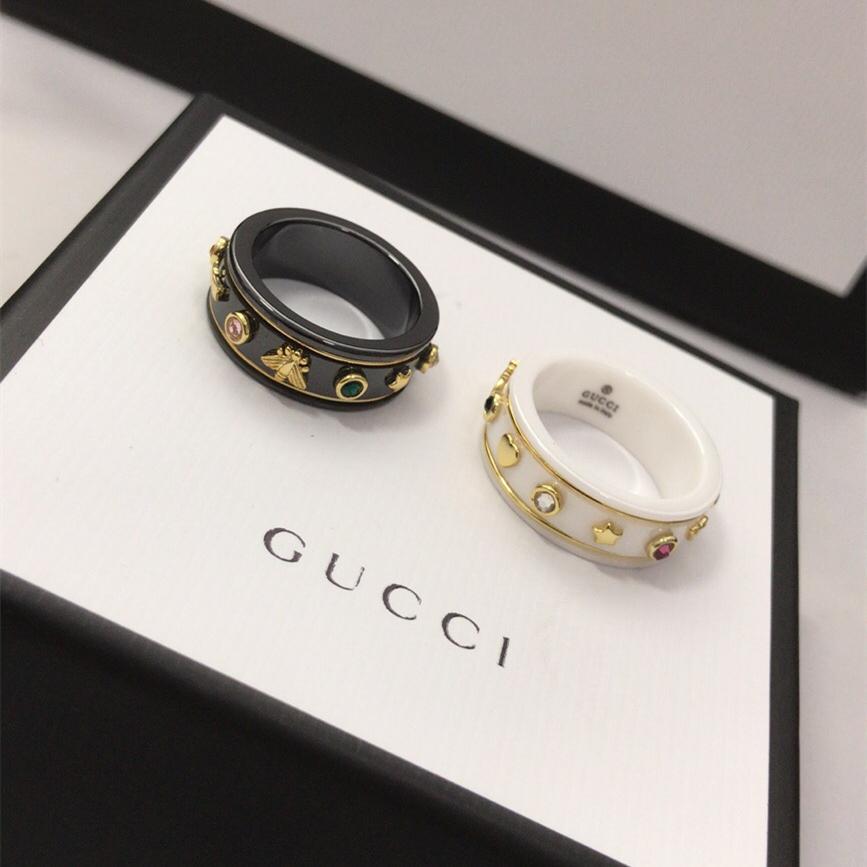 GUCCI Fashion Little Bee Ceramic Ring