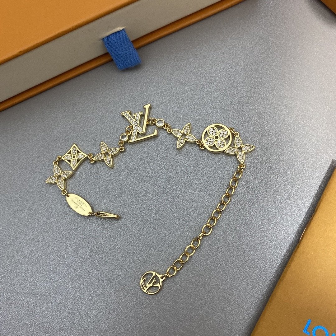 LV Fashion Graphic Crystal Bracelet