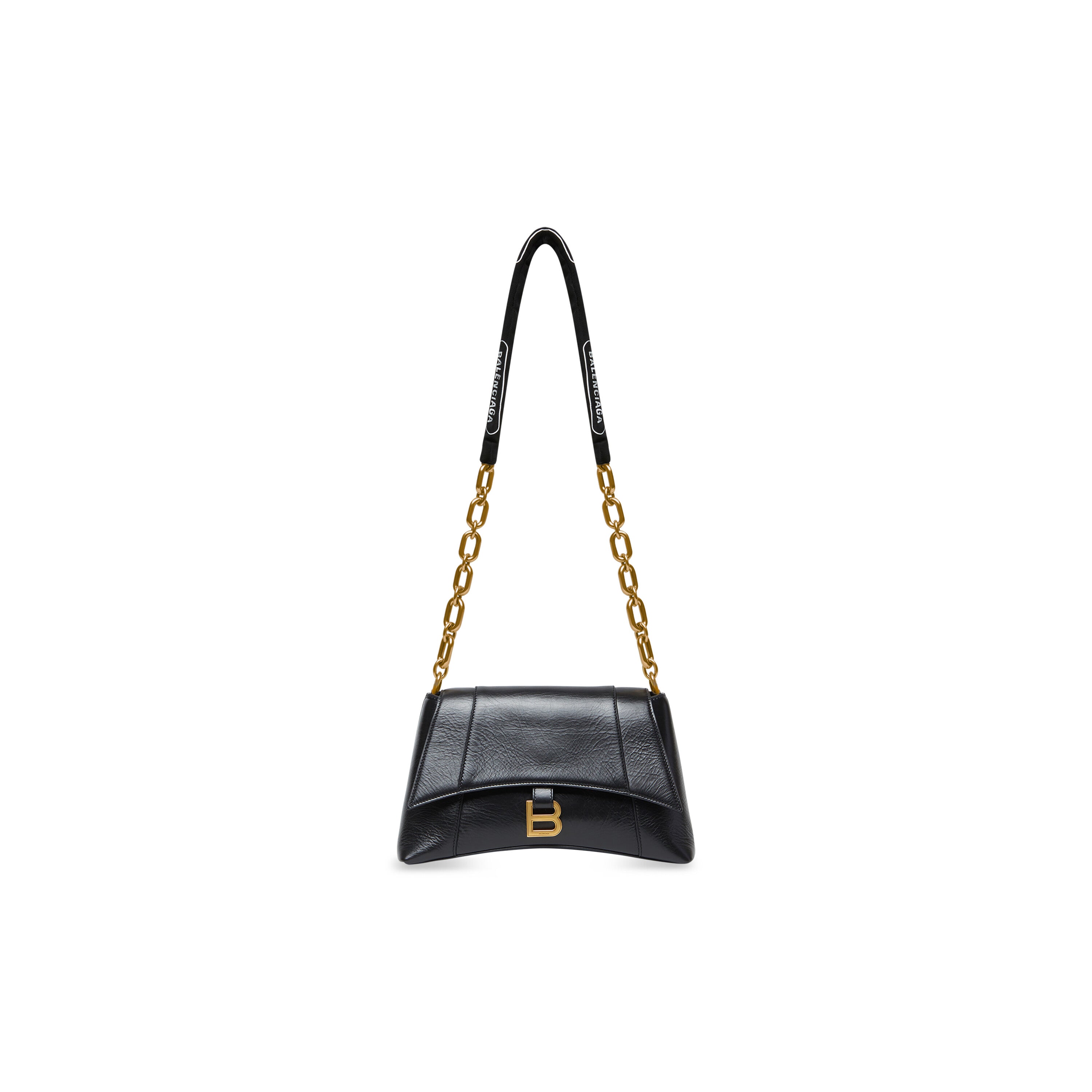 WOMEN'S DOWNTOWN SMALL SHOULDER BAG WITH CHAIN IN BLACK