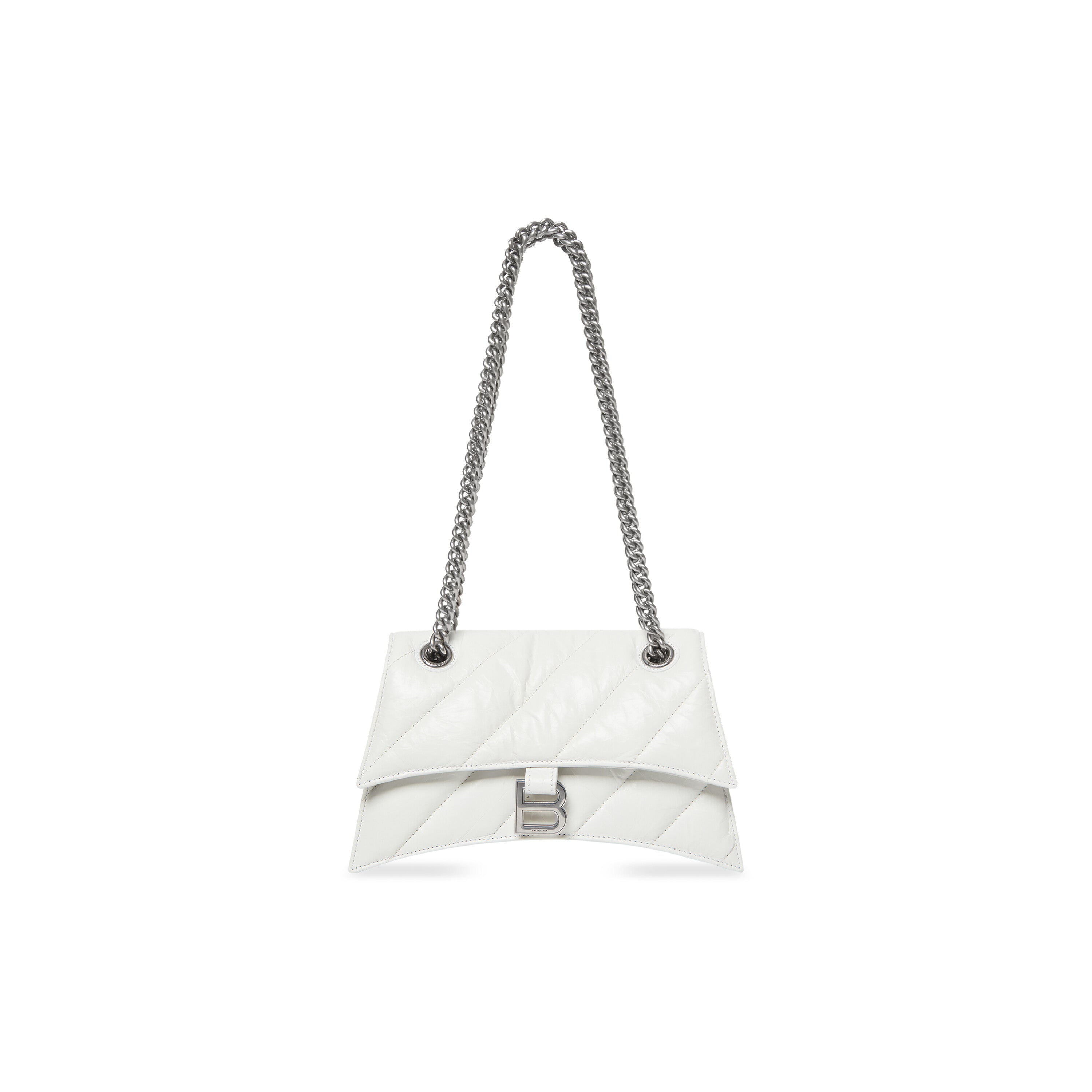 WOMEN'S CRUSH SMALL CHAIN BAG QUILTED IN OPTIC WHITE