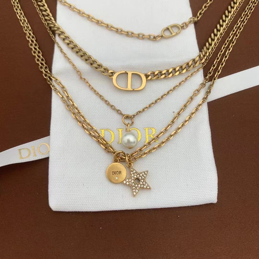 DIOR Retro multi-layer all-match necklace
