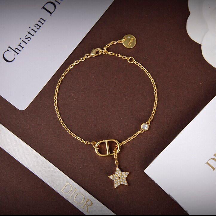 DIOR Crystal Studded Star Classic Bracelet