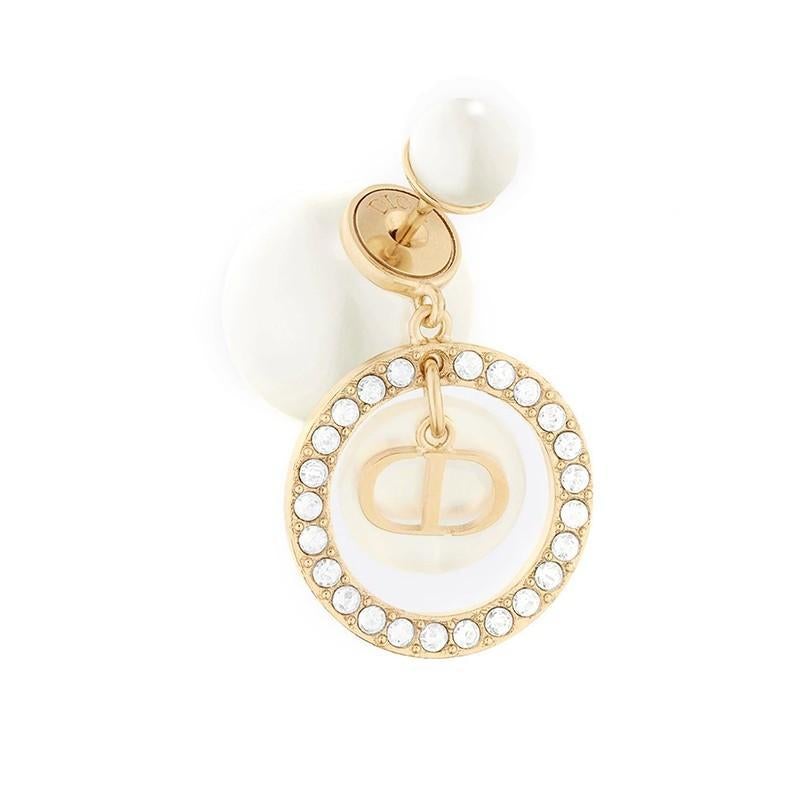 DIOR White Mother-of-pearl Classic Earrings