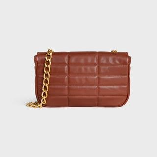 CHAIN SHOULDER BAG MATELASSE MONOCHROME CELINE IN QUILTED GOATSKIN TAN