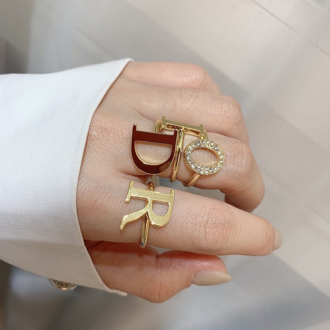 DIOR Fashion letter stitching ring