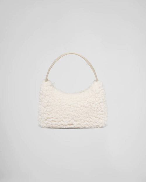 Re-Edition 2000 wool and cashmere mini-bag - Natural