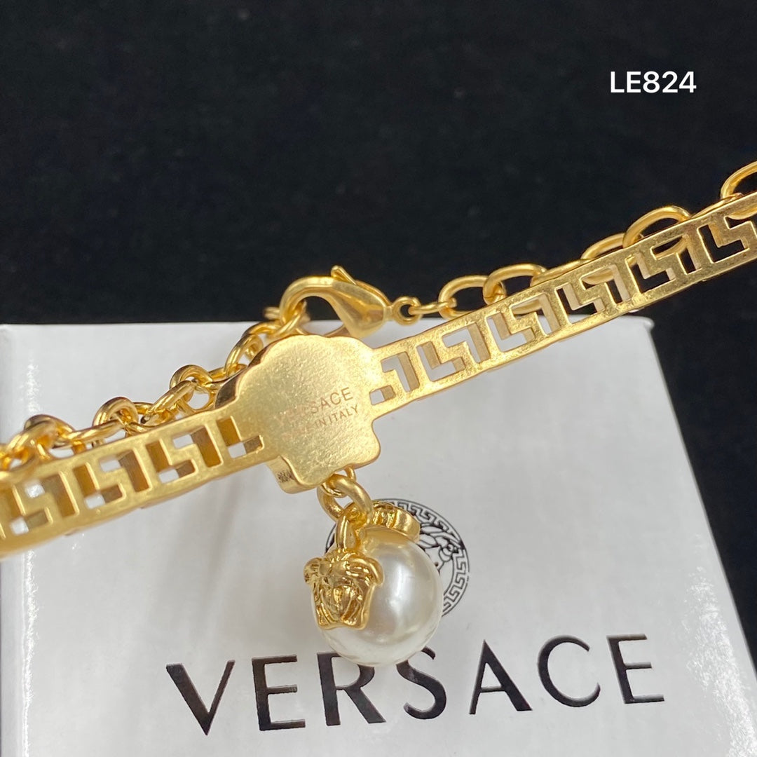VERSACE Gold Pop Pearl Necklace
