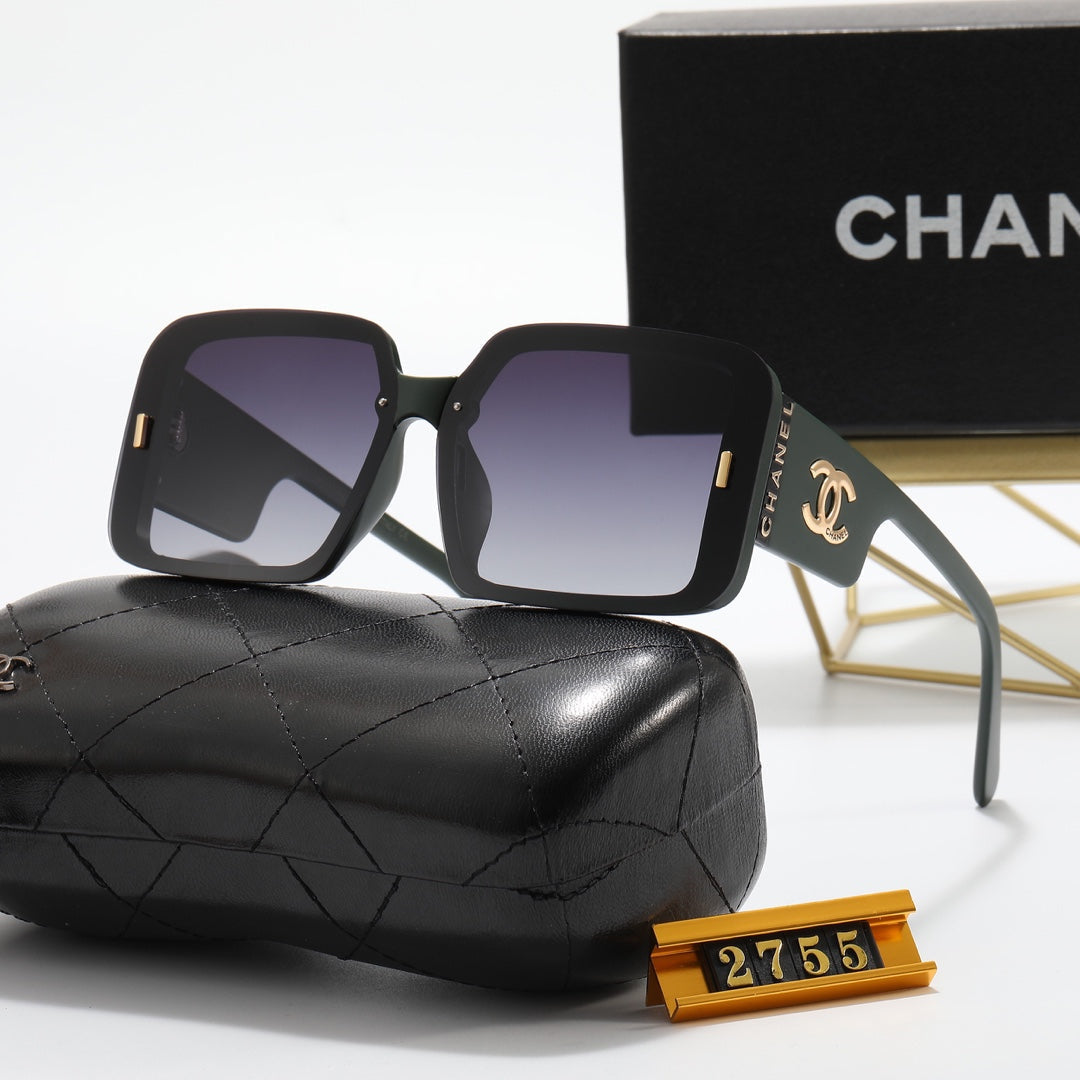 4 Colors Fashion Rectangle Double C Polarized Sunglasses