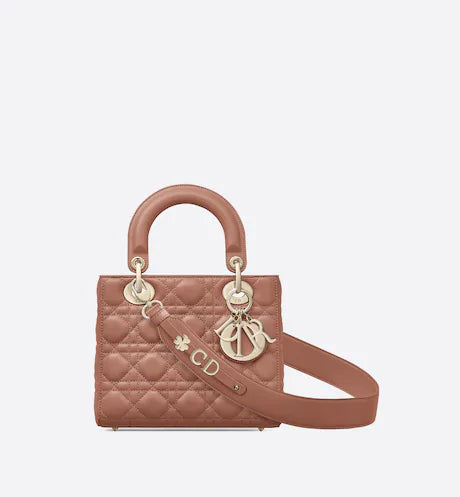 SMALL LADY DIOR MY ABCDIOR BAG Blush Cannage Lambskin