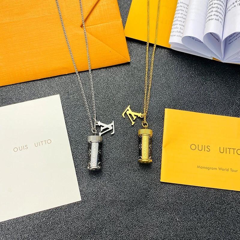 LV Fashion Perfume Bottle Pendant Necklace