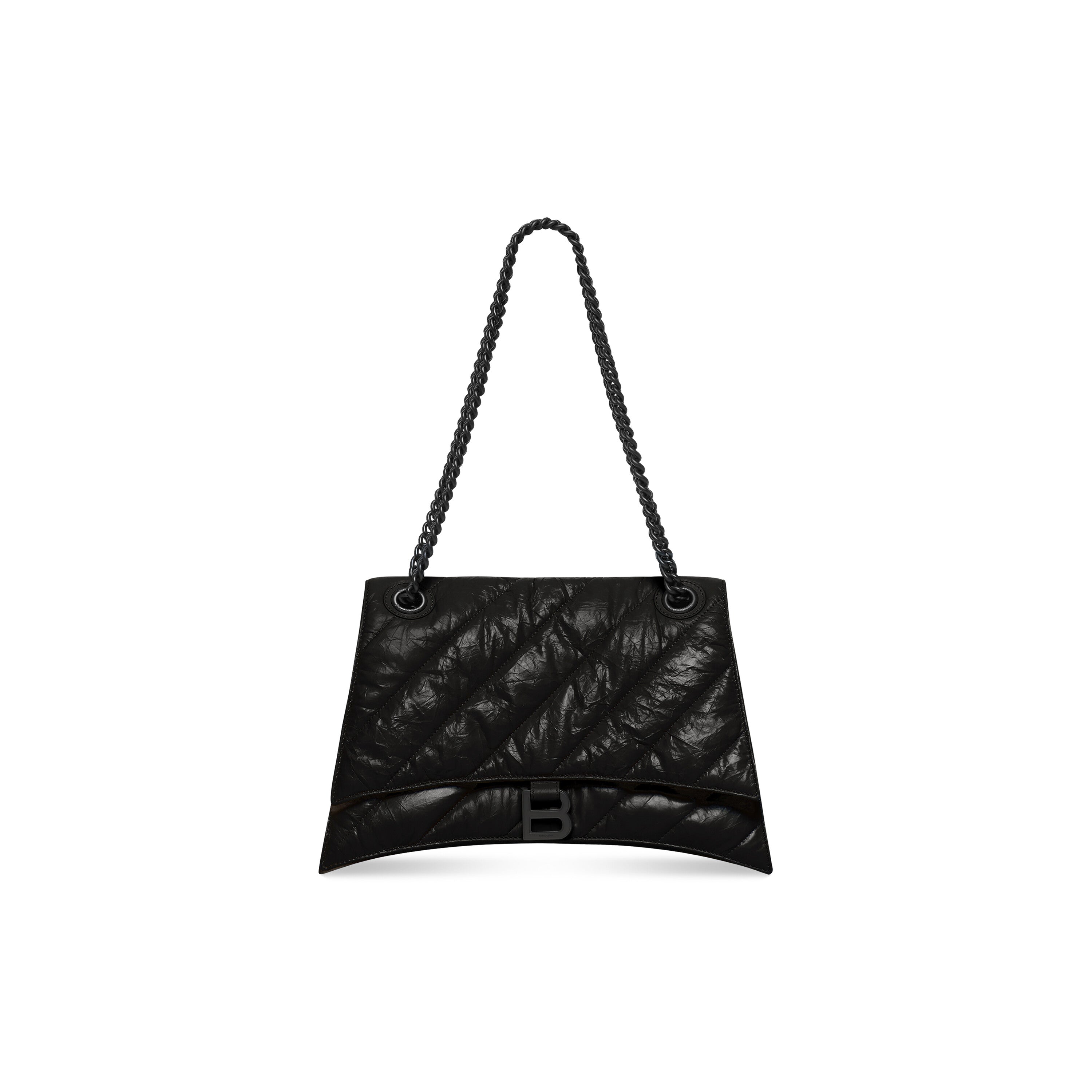 WOMEN'S CRUSH MEDIUM CHAIN BAG QUILTED IN BLACK