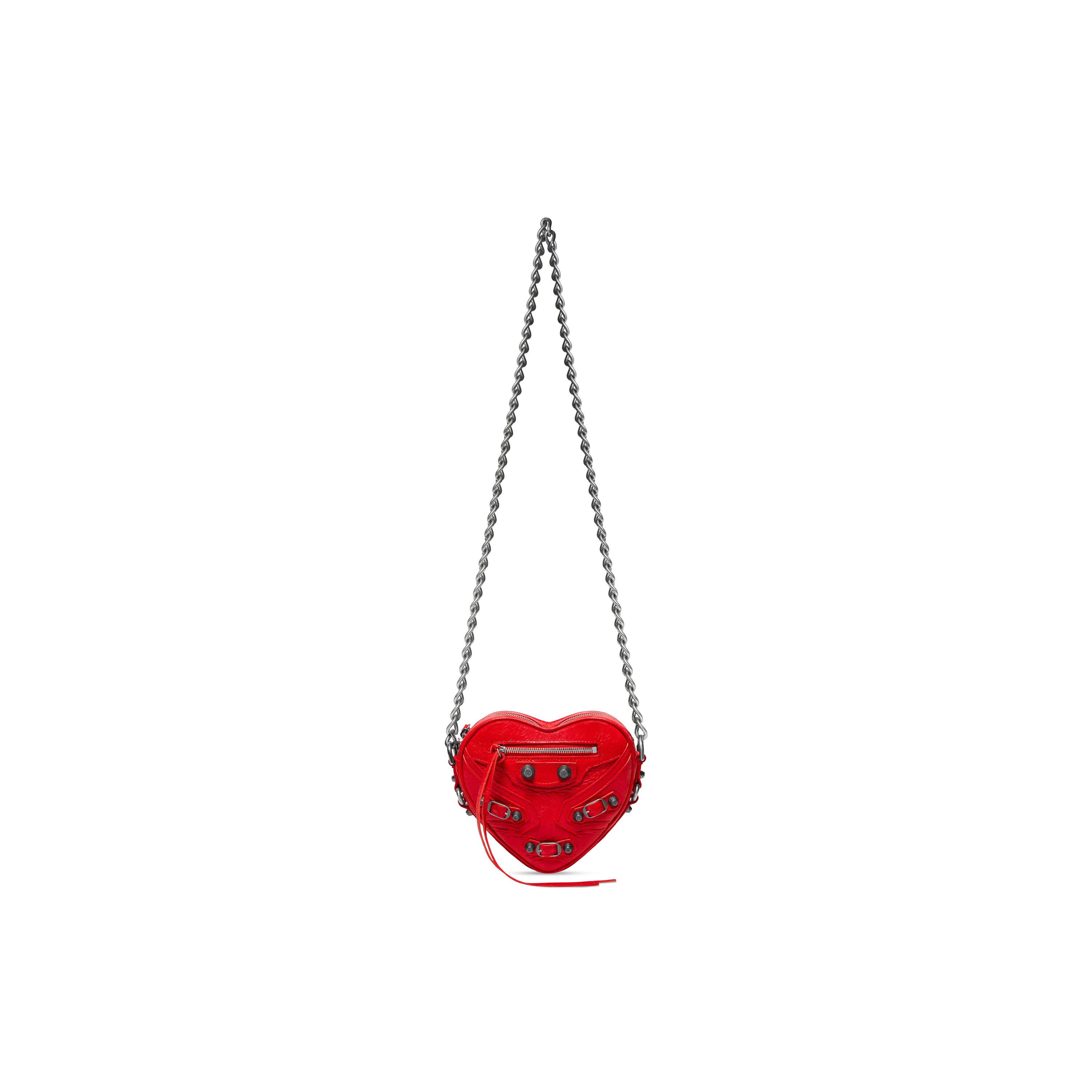 WOMEN'S LE CAGOLE HEART MINI BAG IN RED