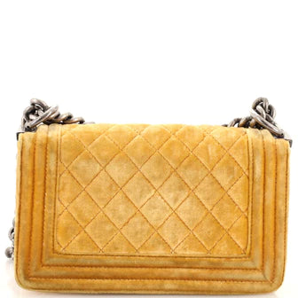 Chanel Boy Flap Bag Quilted Velvet Small