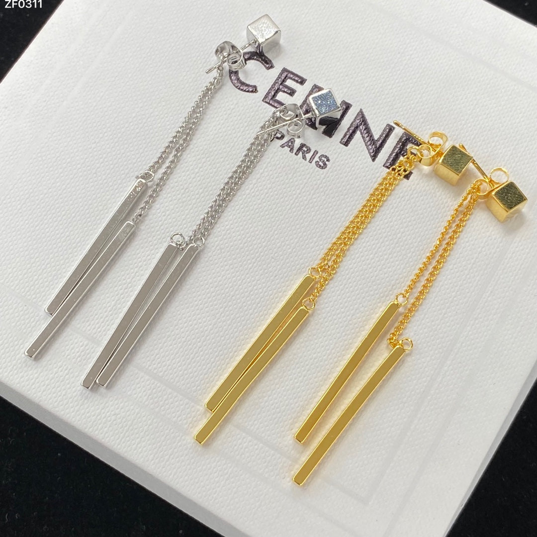 CELINE Fashion luxury long earrings